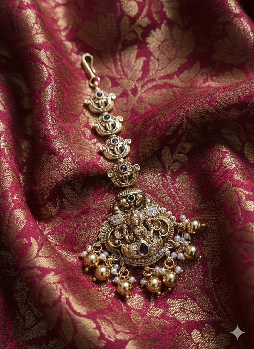LAKSHMI LONG TIKKA GOLD & RED
